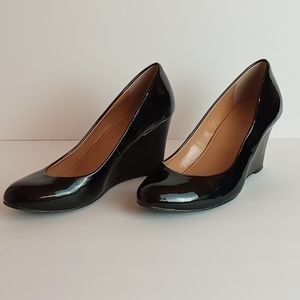 J Crew Matina Patent Leather Wedges